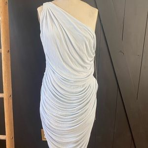 Michael Kors one shoulder toga dress